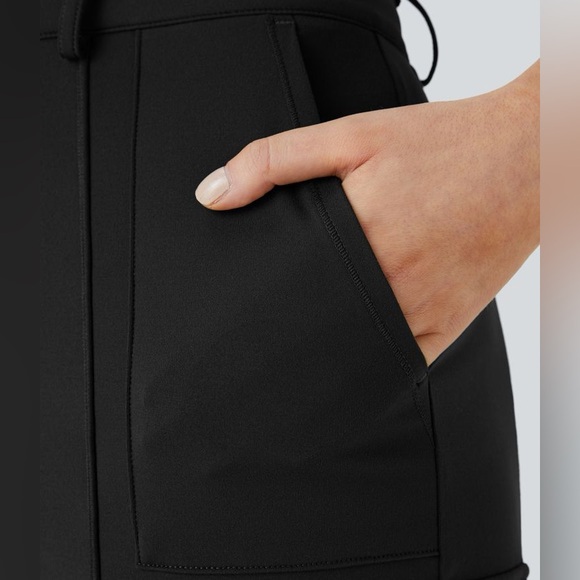 LP large petite Halara DayStretch High Waisted Skinny Cargo Pants black stretchy - Picture 12 of 17